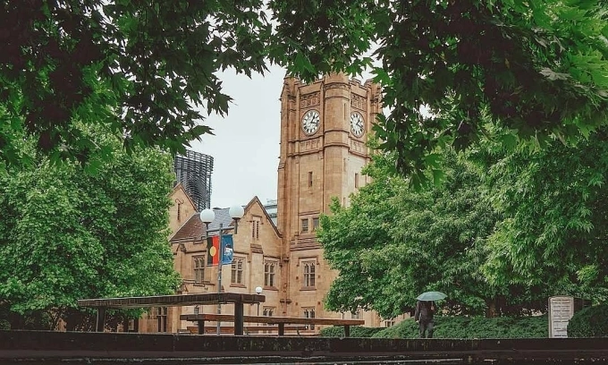 Toàn cảnh Đại học Melbourne ở Úc. Ảnh do Đại học Melbourne cung cấp.